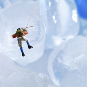 Conquering Mt Ice Tray 150mm Square Greetings Card by Akiko Ida and Pierre Javelle