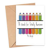 Personalised Thank You Teacher Card - TA Stands for Totally Awesome