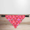 Valentine's Day Pink Retro Candy Hearts Dog/Puppy Bandana - Small - 12x17cm (Strap: 25cm - 40cm)