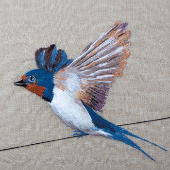 Balancing act 150mm Square Greetings Card by Sarah J Perry