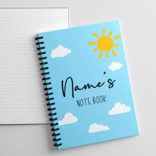 Personalised A5 Notebook - Sunny Sky