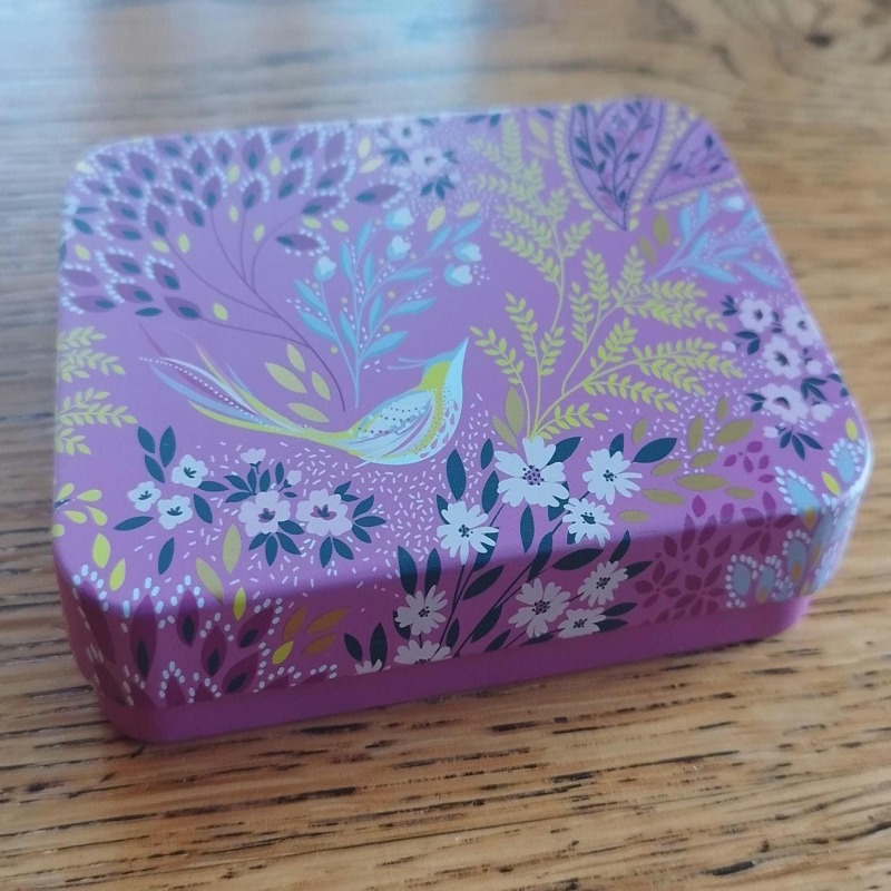 Craft Travel Tin | Travel Sewing Tin - Green Leopard