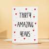 30 Year Anniversary Card For Wife or Husband Anniversary Card 30th Anniversary Card For Boyfriend Girlfriend Thirtieth Wedding Anniversary - Large (5x7) / Blank Message