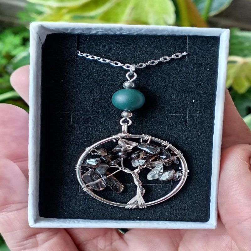 Smokey quartz and Bloodstone Necklace