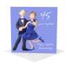 45th anniversary card (sapphire anniversary card) - designed by Erica Sturla -15cm square and blank inside, made in the UK