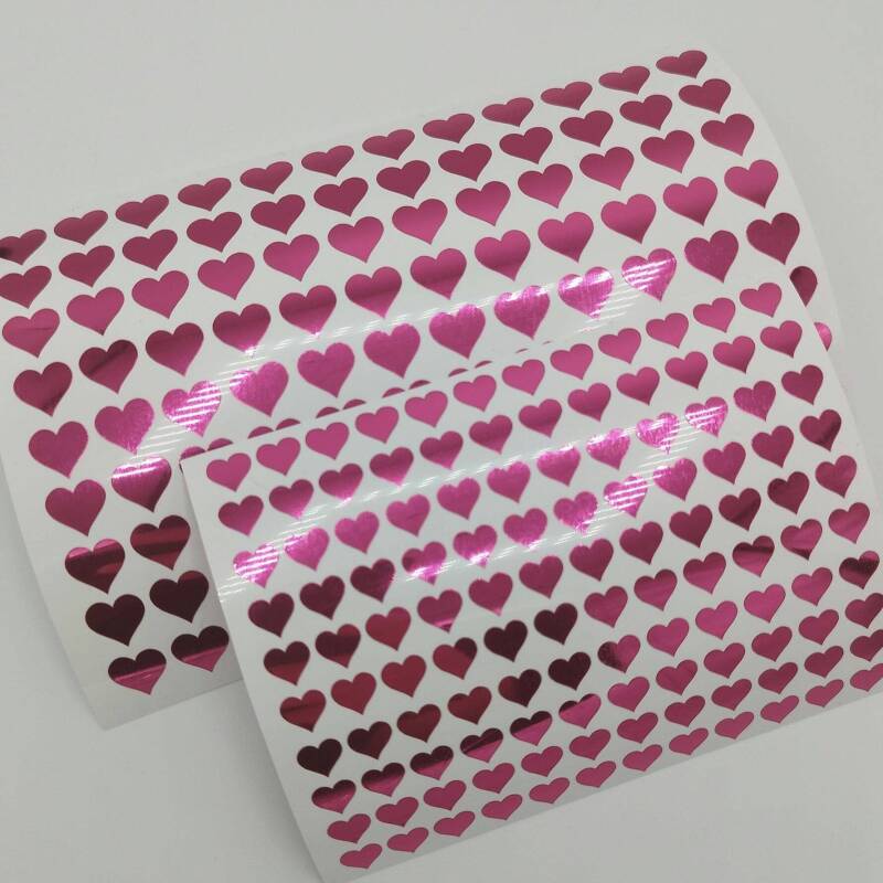 100 Heart Stickers - 1 - Pink