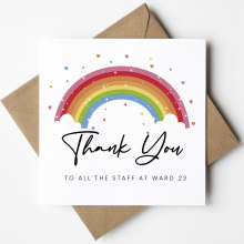 Personalised Thank You Card - To The Hospital Staff - Standard Smooth Card