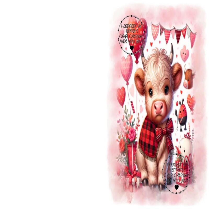 Printable Highland Cow Love Card