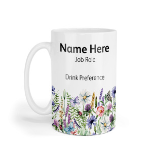 Personalised Ceramic Mug - Wildflower Border