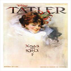 The Tatler Magazine Christmas Cover, 1910 - a 17.5 x 12.5cm Christmas Card from Holy Mackerel's Alternative Image Range of Festive Designs.