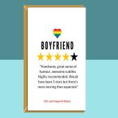 Funny LGBT Boyfriend Birthday Card - Personalised - Snoring - For Him - BF - On his birthday