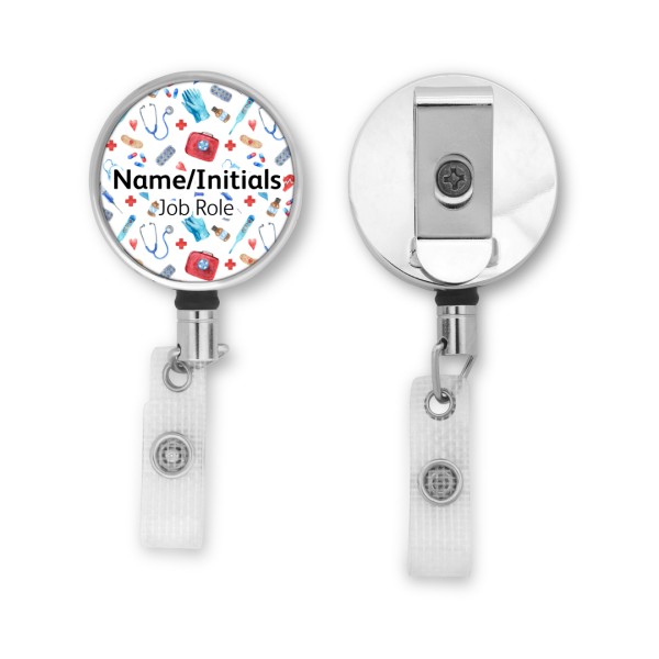 Personalised Metal ID Reel - Watercolour Medical