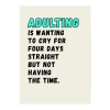 Adulting funny birthday card