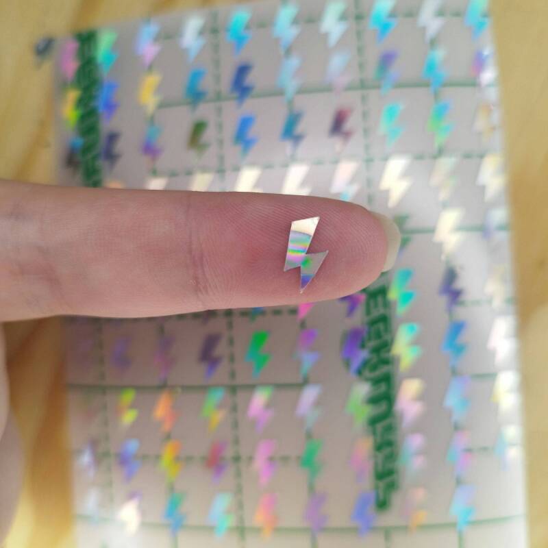 100 Lightning Stickers Holographic or Gold - 1 - Holographic