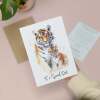 Birthday Card For Dad Card for Fathers Day Birthday Card For Her Birthday Gift For Dad Happy Birthday Card For Dad with Tiger Illustration - Large (5x7) / Blank Message