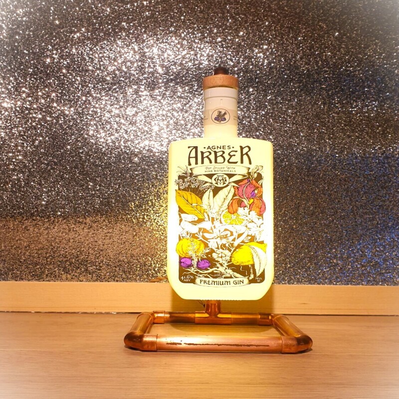 Single stem Copper frame Bottle table lamp Jack Daniels/Makers Mark/Jagermeister/Arber Gin