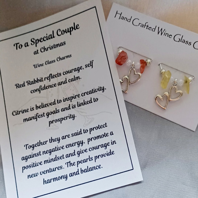 Wedding, Anniversary, Christmas Gift Wine Glass Charms