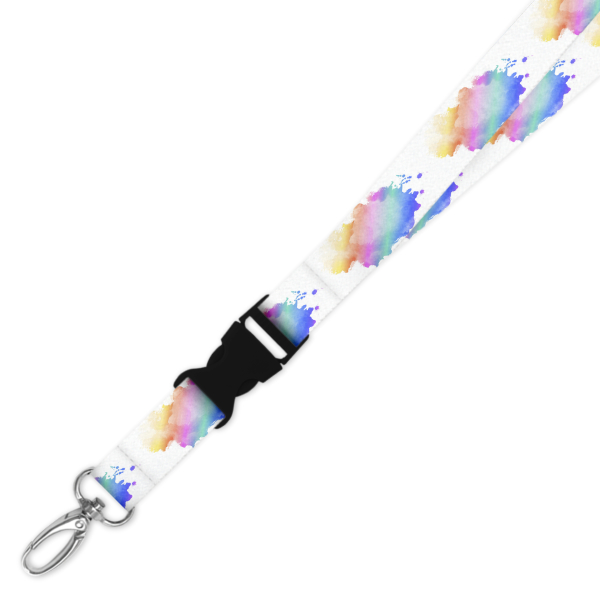 Double Breakaway Lanyard - Rainbow Splash