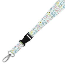 Double Breakaway Lanyard - Floral Easter Bunny