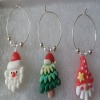 Wine Glass Charms Christmas - Mounted on Card