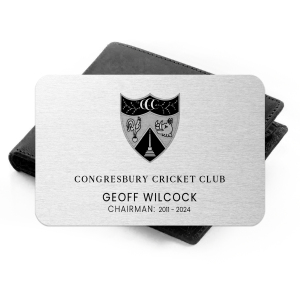 Congresbury Cricket Club - Personalised Aluminium Wallet Card