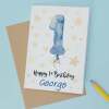 Customisable 1st Birthday Card For Boy Custom Name Card For Boy First Birthday Card For Baby Birthday Card for Baby Boy Custom 1st Birthday - Large (5x7) / Blank Message