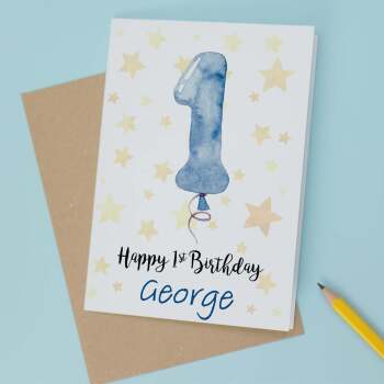 Customisable 1st Birthday Card For Boy Custom Name Card For Boy First Birthday Card For Baby Birthday Card for Baby Boy Custom 1st Birthday