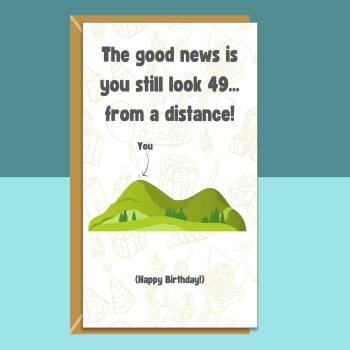 Funny 50th Birthday Card - Personalised inside if required - For Him or For Her - Perfect greetings card for someone turning 50 years old