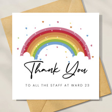 Personalised Thank You Card - To The Hospital Staff - Standard Smooth Card