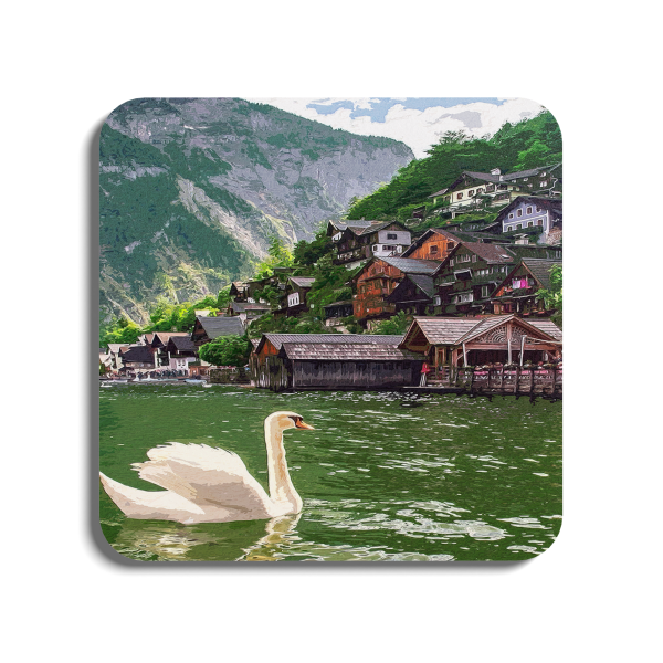 Hallstatt - Austria | Global Artwork Wooden Coaster