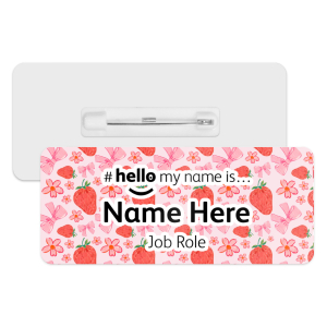 #hello my name is... Name Badge - Strawberry Fields