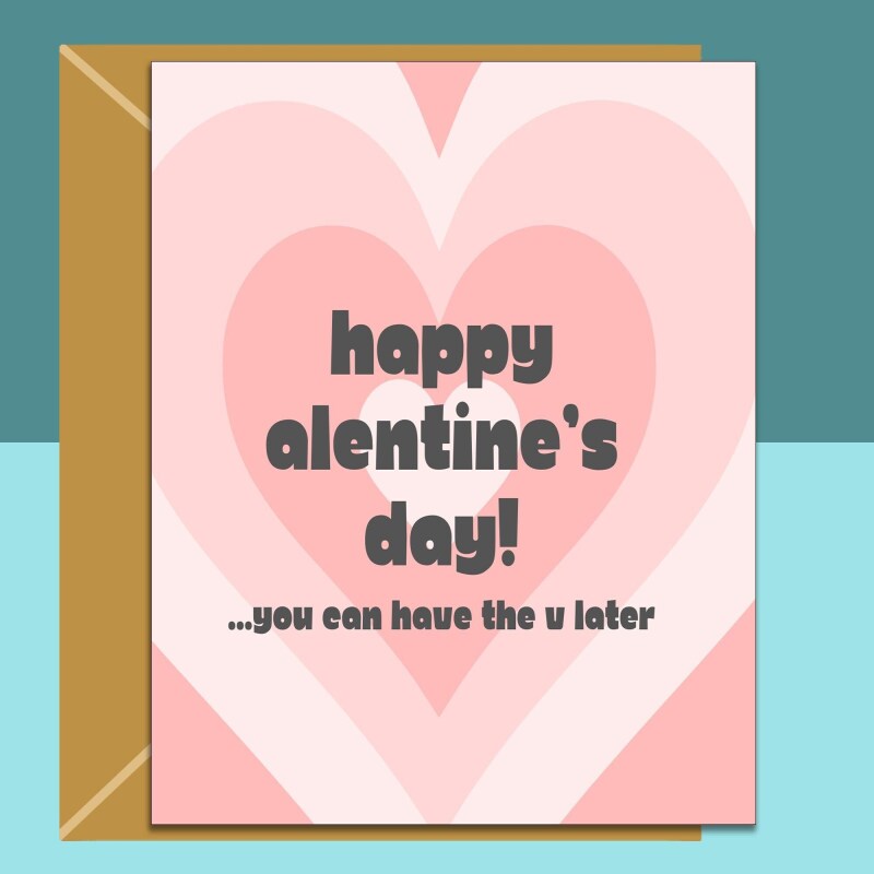 Valentine's Card â€“ For Him or Her, Personalised Inside - Funny Card For boyfriend, girlfriend, husband, wife, fiance - Blank inside - Regular - Matte