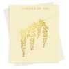 Laburnum Thinking of you card embellished with gold foil -  designed by artist Eloise Hall - 15.7 x 11cm and blank inside