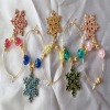 Snowflake Wine Glass Charms Christmas New Year