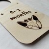 Set of 5 Wooden Baby Wardrobe Dividers / Newborn to 12 Months | Nursery Wardrobe Organisation /
