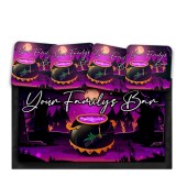 Personalised Halloween Bar Runner Mat, Custom Beer Mats & 4 x Drinks Coasters Gift Set Bar Sets / Personalised Mats Home Bar - Personalised