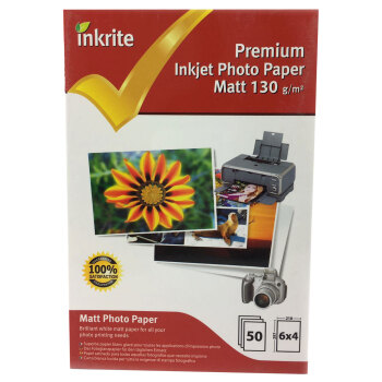 Inkrite 6x4 130gsm Single Sided Matte (Matt) Photo Paper
