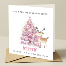 Granddaughter Christmas Card Personalised Christmas Card for Grandchild - Standard Smooth Card