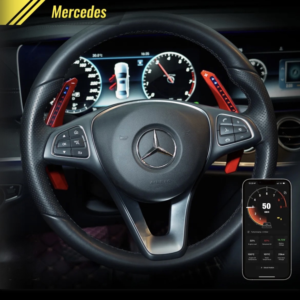 MERCEDES LED PADDLE SHIFTERS