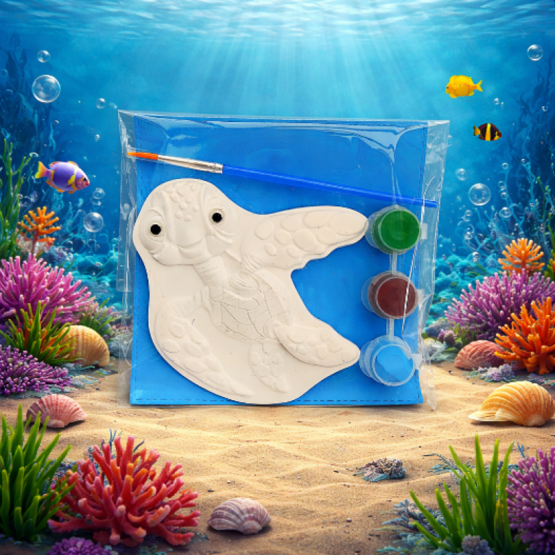 Paint Your Own Sea Turtle shape, Ocean Themed Party Bag Filler,Kids Party Activity 🐢 🎨 🖌