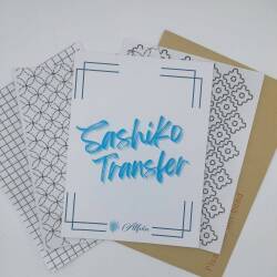 Large Washable Sashiko Transfers | Stitching Grid | Circles