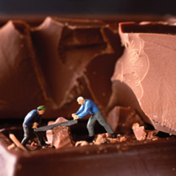 Chocolate Mine 150mm Square Greetings Card by Akiko Ida and Pierre Javelle