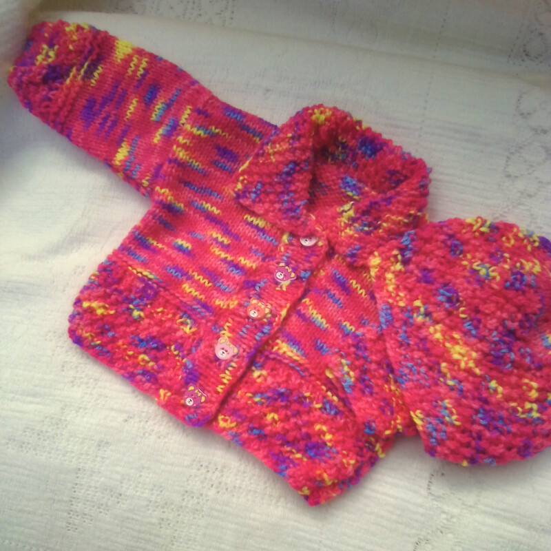 Unisex Baby's Textured Cardigan and Hat Set, Cardigan Set - Premature 1 - 12 inch chest - £12.50