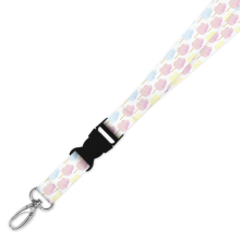 Double Breakaway Lanyard - Cotton Candy Background