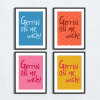 Brummie, Birmingham dialect, sayings print - A5 - Glossy - Blue