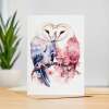 Anniversary Card For Wife Card for Anniversary Card For Husband Owl Anniversary Card For Couple Engagement Card For Couple Wedding Card - Large (5x7) / Blank Message