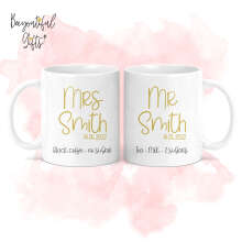 Personalised Wedding Mug Set - Mr & Mrs/Mr & Mr/Mrs & Mrs