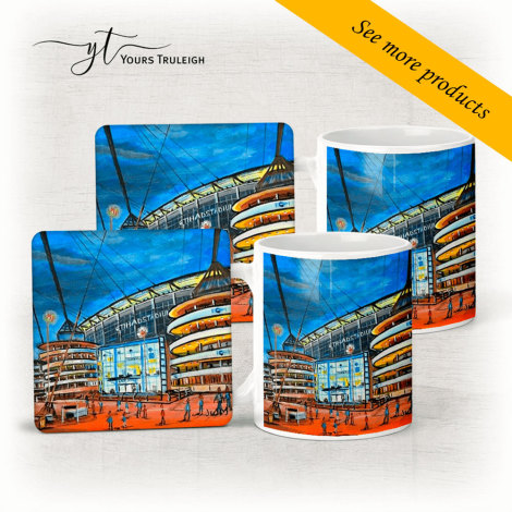 Etihad Stadium Side View - Large Range of Giftware available.