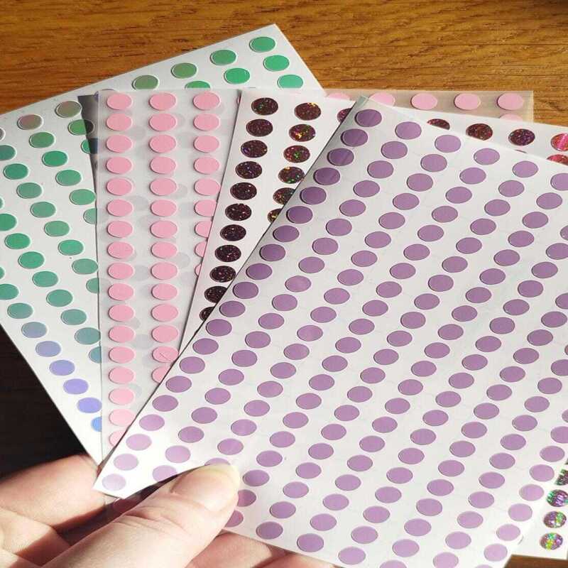 6mm Dot Circle Stickers 200 stickers per sheet - Pink