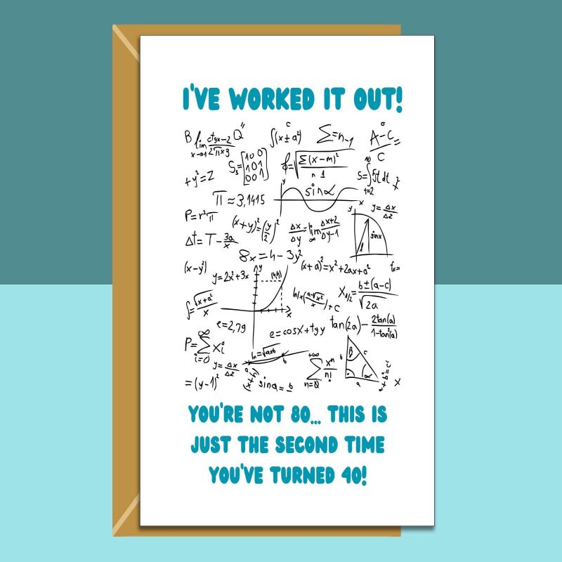 Funny 80th Birthday Card - Personalised inside if required - For Him or For Her - Perfect greetings card for someone turning 80 years old - Blank inside - Regular - Matte